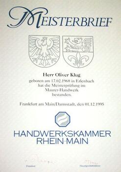Maurer-Handwerk - Oliver Klug